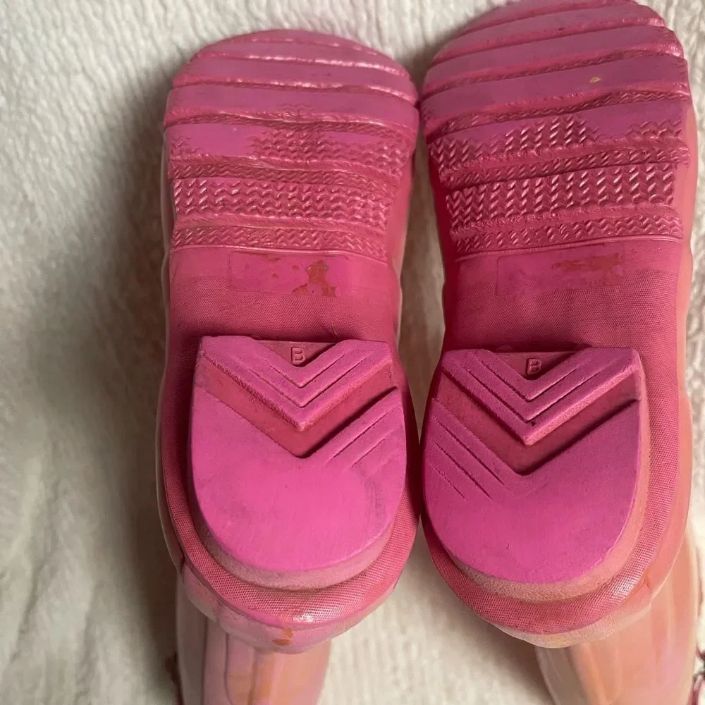 Hunter faded Pink Tall Rubber knee high Rain Boots Size7M